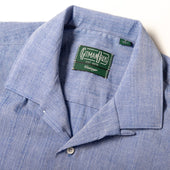 Chambray Dobby Stripe Camp Shirt