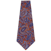 Paisley Jacquard Bespoke Silk Tie Rust
