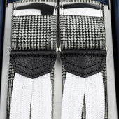 Hardy Minnis Glencheck Wool Braces Black