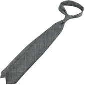 Glencheck Wool Tie Grey Hand Rolled