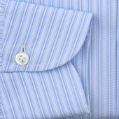 Poplin Semi Spread Shirt Ticking Stripe