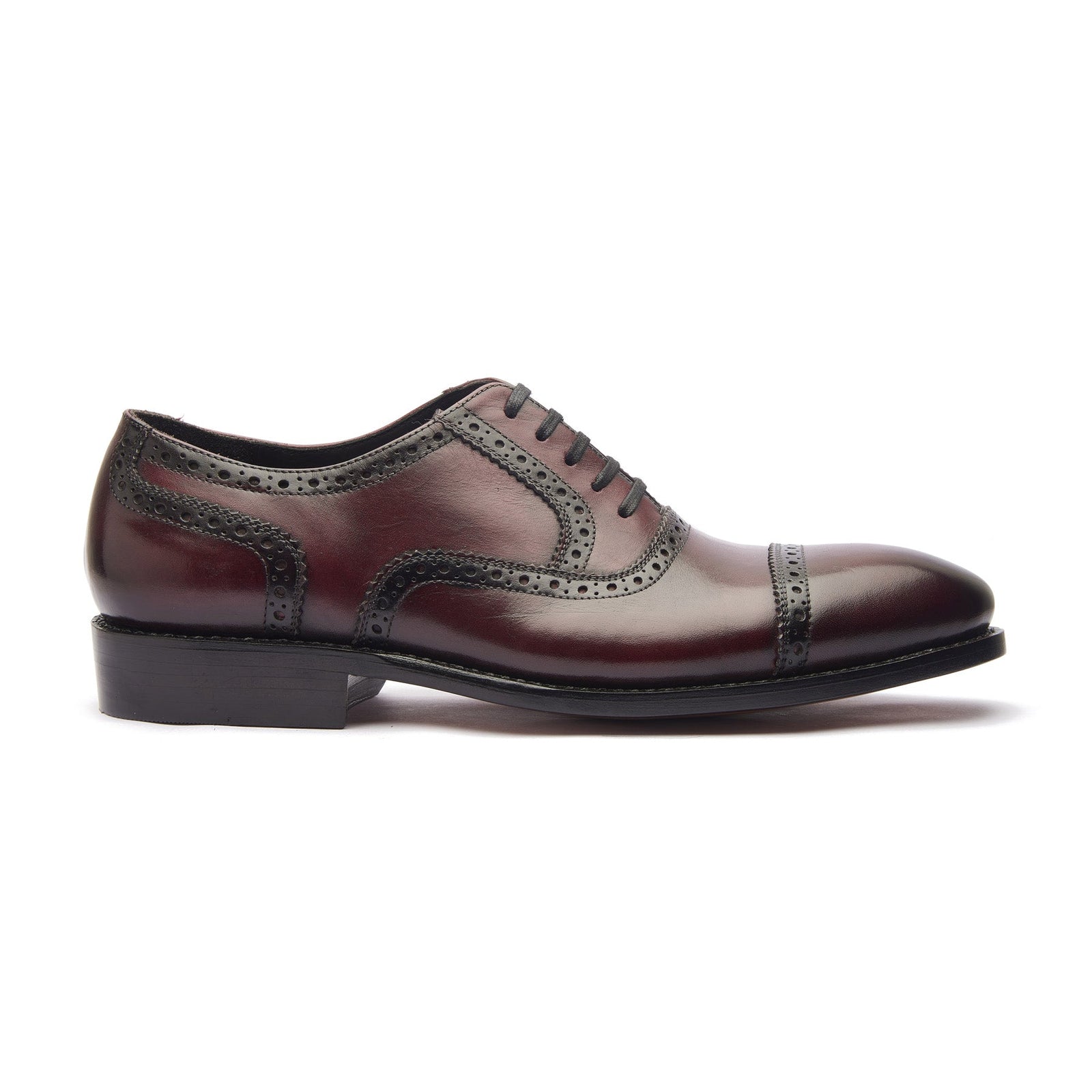 Marcus Quarter Brogue Bordeaux Hand Welted Patina Collection