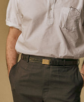 ENGINE TURNED SLIDE BUCKLE BELT