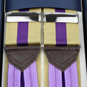 Barathea Braces Beige Lilac