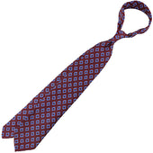 Floral Printed Silk Linen Tie Hand Rolled
