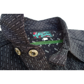 Nixon Shirt - Black Double "Calico" Twill - Warehouse