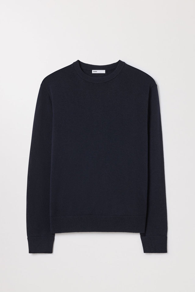 Dark Navy Merino Sweater | Fine Wool Crewneck | Asket