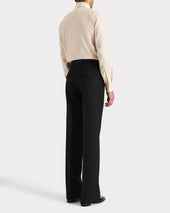 Chemise Col Large En Popeline De Soie Vanille