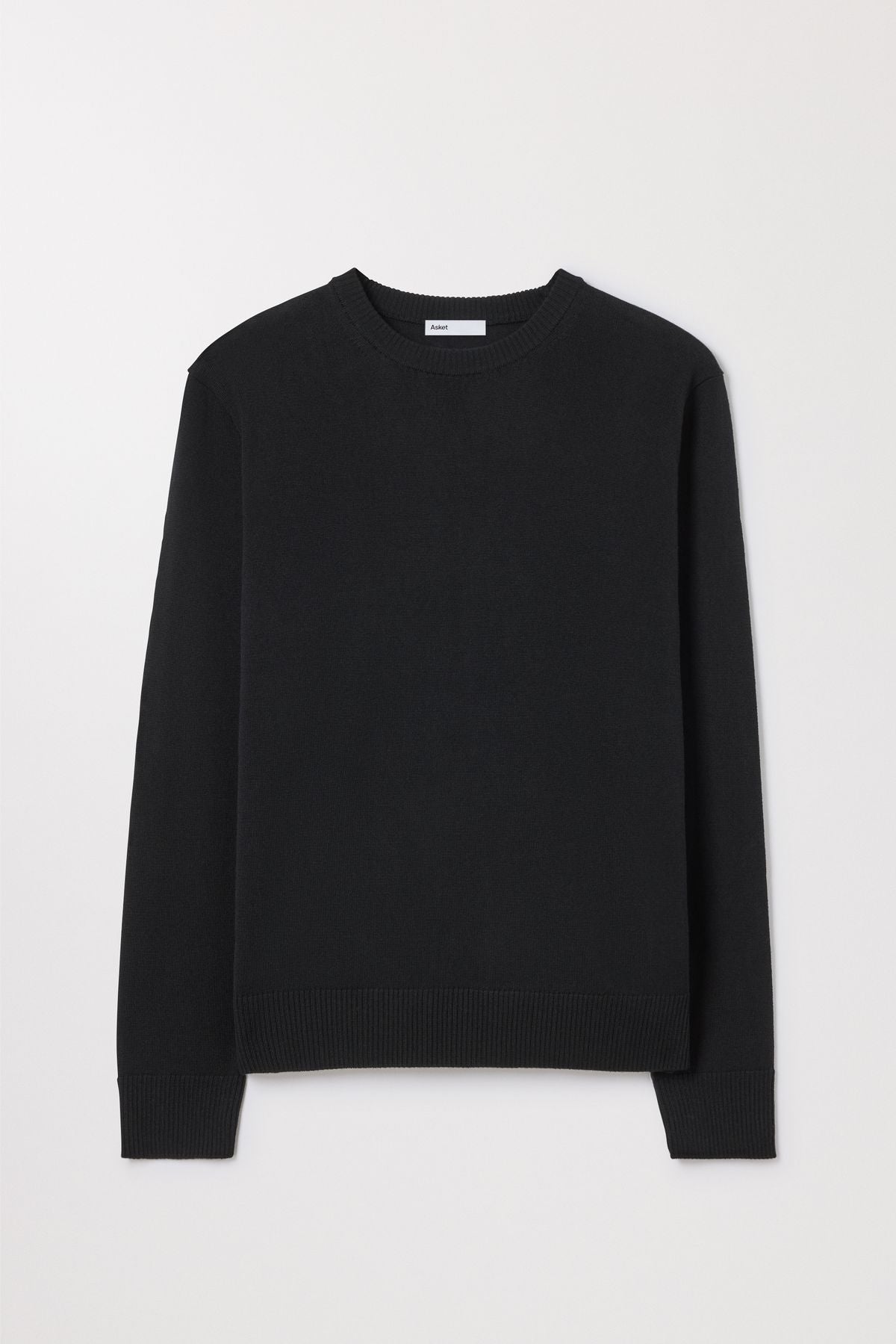 Black Merino Sweater | Fine Wool Crewneck | Asket