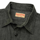 Sugar Cane L S Work Shirt Chambray Sc29159 Black