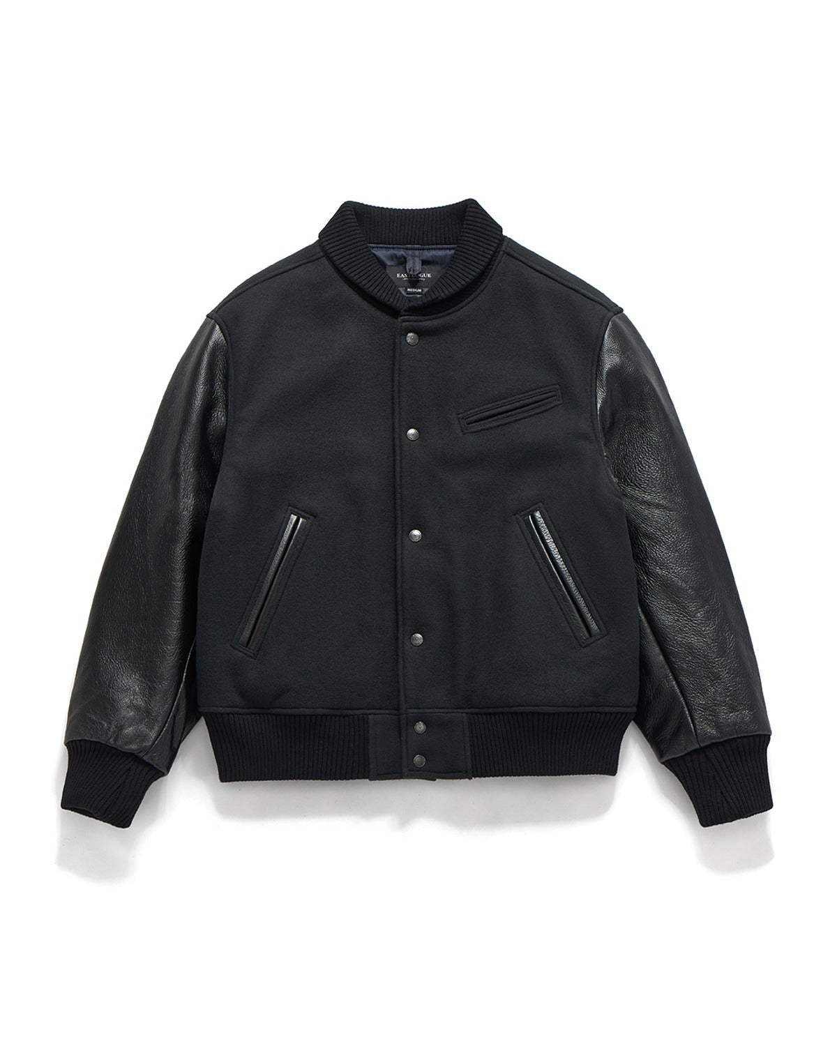 STADIUM JUMPER / ASHED BLACK MELTON WOOL