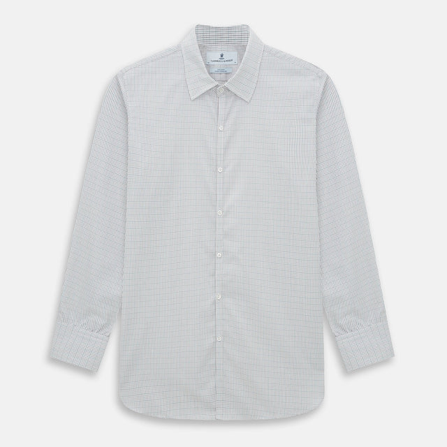 BURGUNDY AND GREEN DOUBLE GRID CHECK WESTMINSTER SHIRT