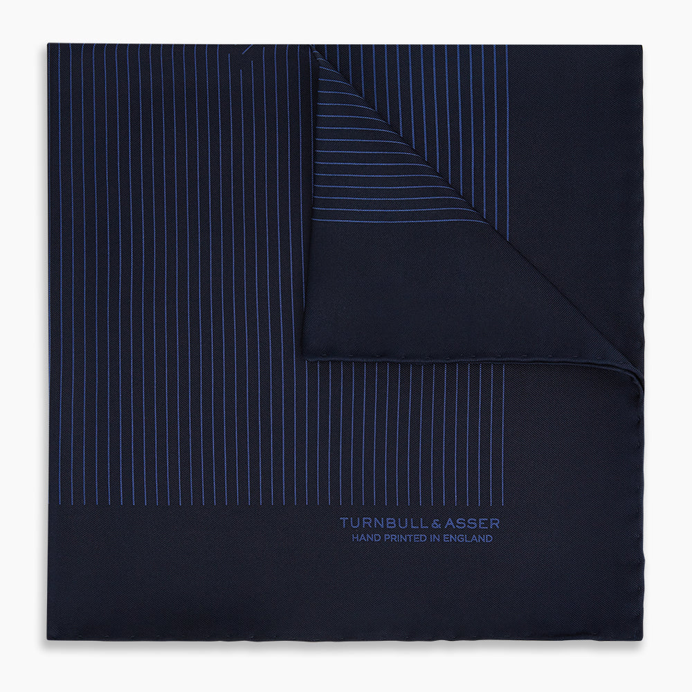 Stripe Silk Pocket Square