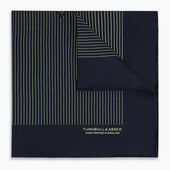 And Melon Green Stripe Silk Pocket Square