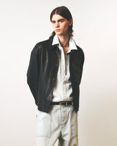 Western Trucker Leather Jacket