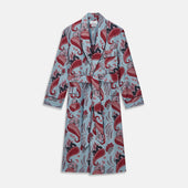 Blue Paisley Pattern Cotton Arnold Gown
