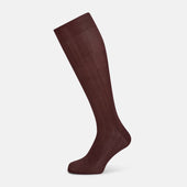 Burgundy Silk Long Socks