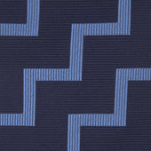 And Light Blue Striped Zigzag Silk Tie