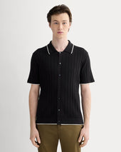 The No-Sweat Button-Down Polo | Black