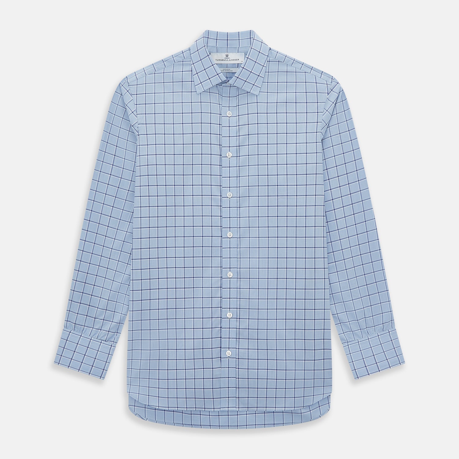 And Navy Windowpane Mayfair Shirt