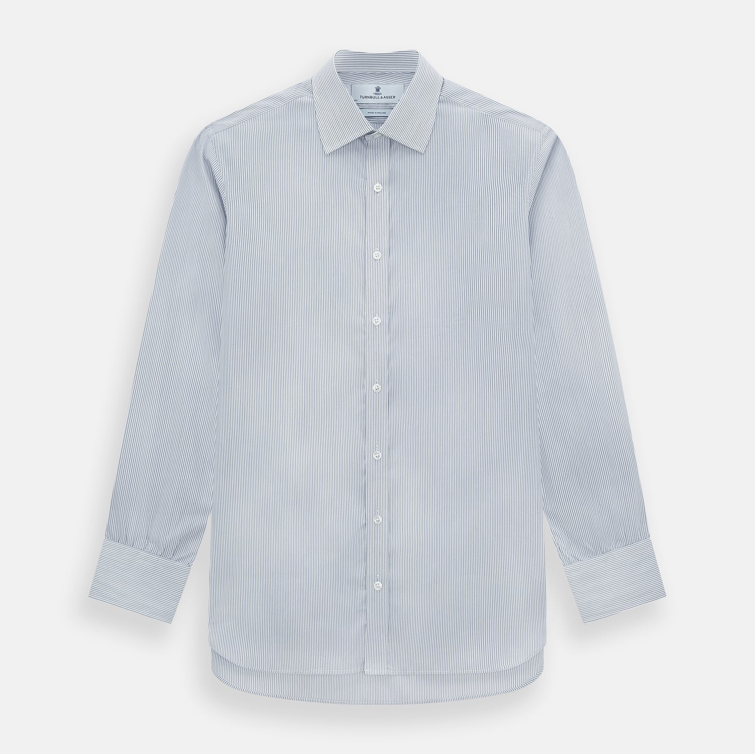 Navy and White Ticking Stripe Mayfair Shirt