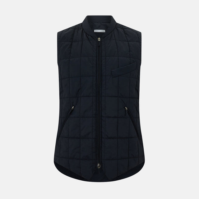 Navy Quilted Gilet