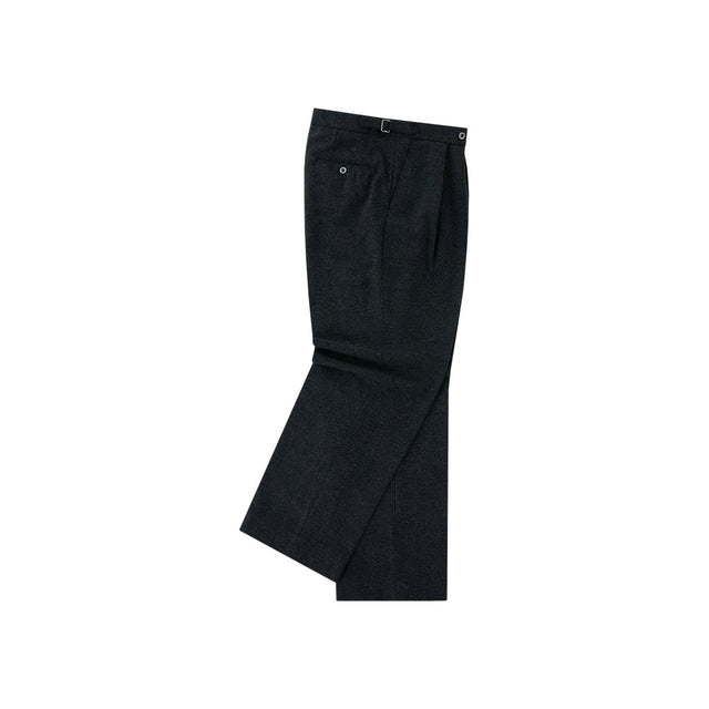 [Easy line] Wool Flannel Wide Pants (Charcoal)
