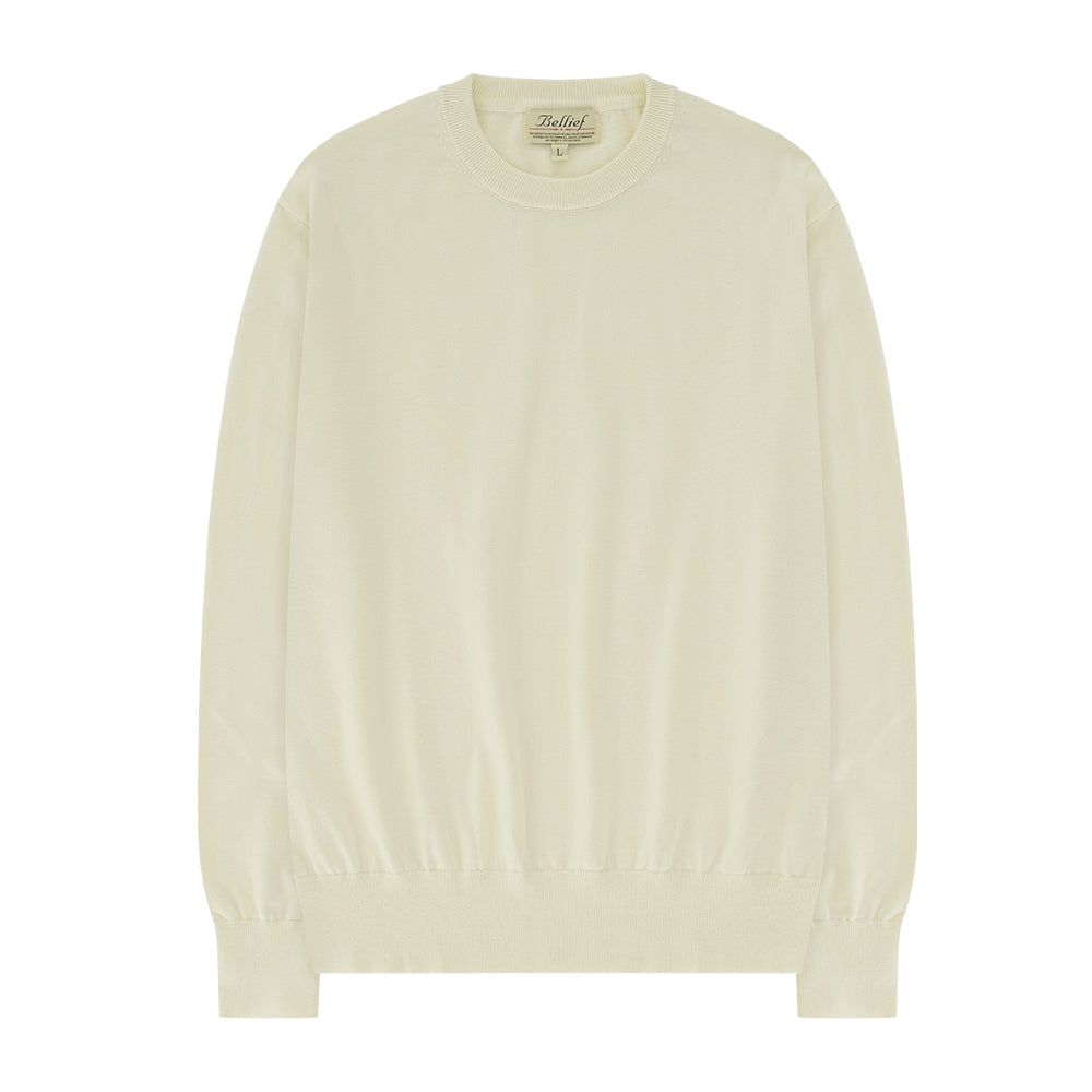 Essential Crew Neck Knit (Ecru)