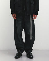 Cinch Back Curved Pants Denim