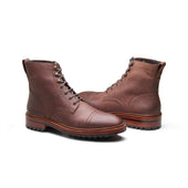 Dixon Cap Toe Derby Boot Pullup Hand Welted Stout Boots