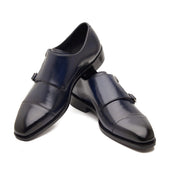 Leon Cap Toe Double Monk Strap Hand Welted Classics Collection