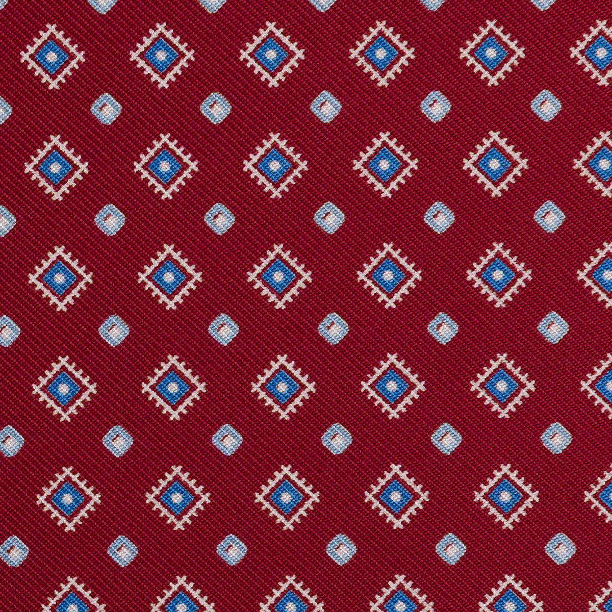 Floral Printed Silk Bespoke Tie Red