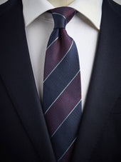 Blue & Burgundy Tie Striped