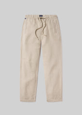 Drawstring Deck Linen Pant in Wheat