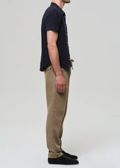 Drawstring Deck Linen Pant in Reservoir