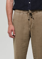 Drawstring Deck Linen Pant in Reservoir