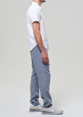 Drawstring Deck Linen Pant in Stone Blue