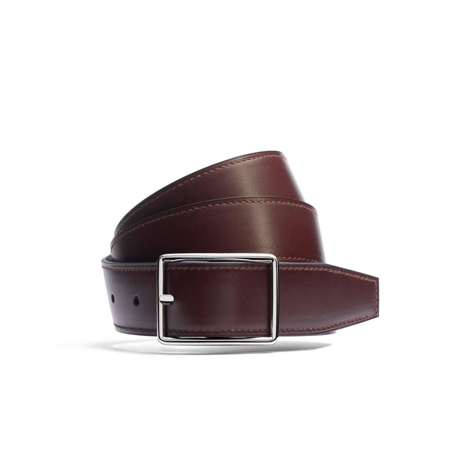 Iéna Belt[Burgundy boxcalf and navy blue boxcalf]