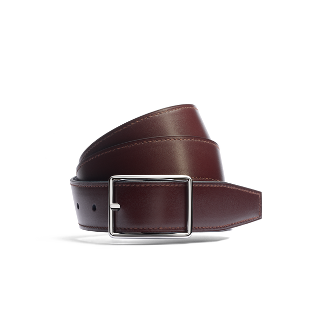 Iéna Belt[Burgundy boxcalf and navy blue boxcalf]