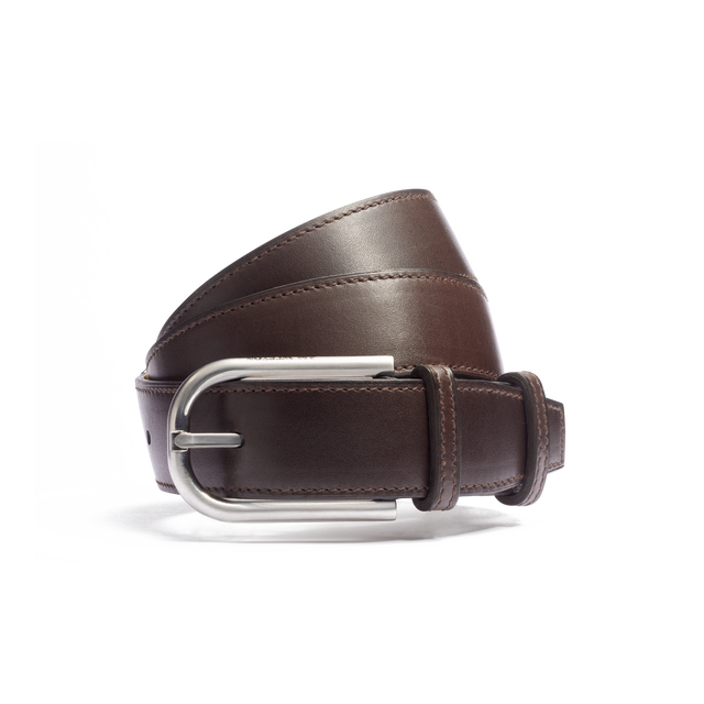 Golf Belt[Coffee soft calf leather & gold calf leather lining]