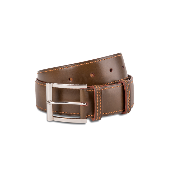 Demi-Jonc Belt[Middle brown patina finish calfskin]