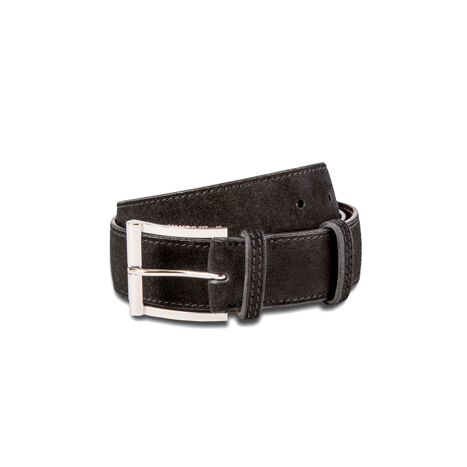 Demi-Jonc Belt[Black suede calfskin]