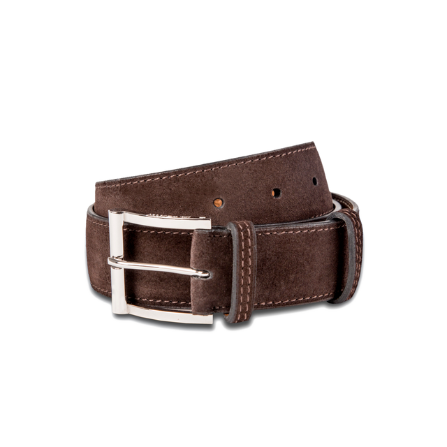 Demi-Jonc Belt[Brown suede calfskin]