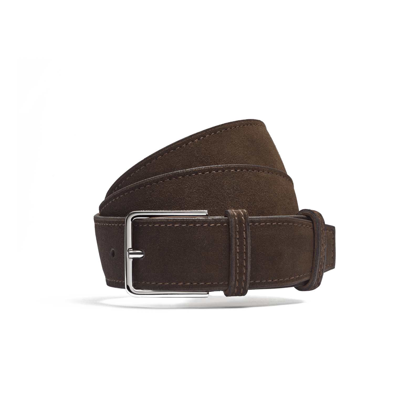 Signature Belt [Dark brown suede calfskin]