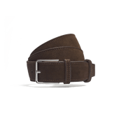 Signature Belt [Dark brown suede calfskin]