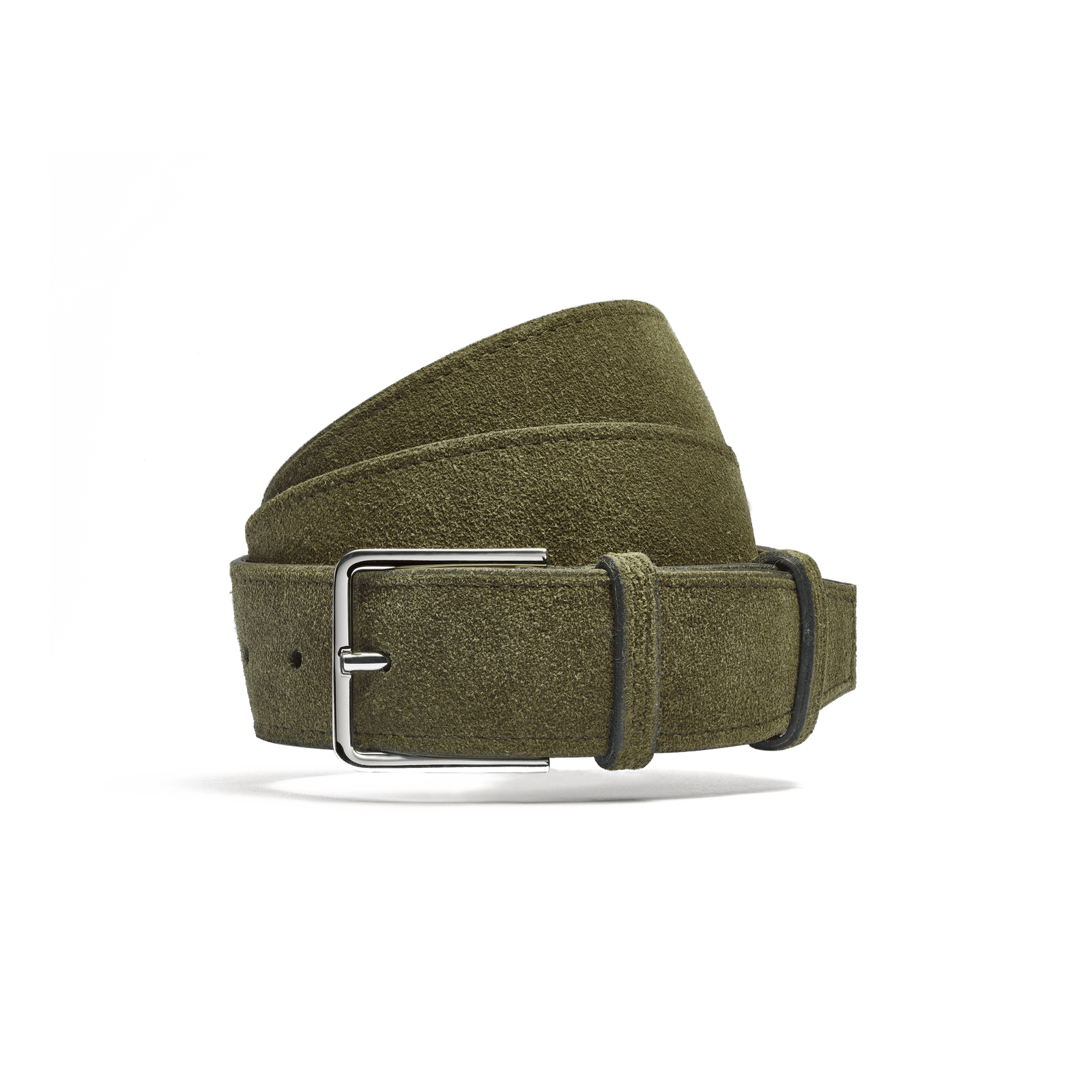Signature Belt [Khaki suede calfskinf]