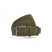 Signature Belt [Khaki suede calfskinf]