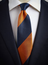 Blue & Orange Tie Club Striped