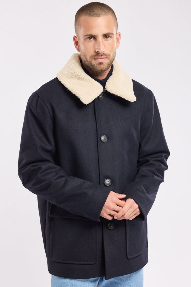 Caban col sherpa - drap de laine