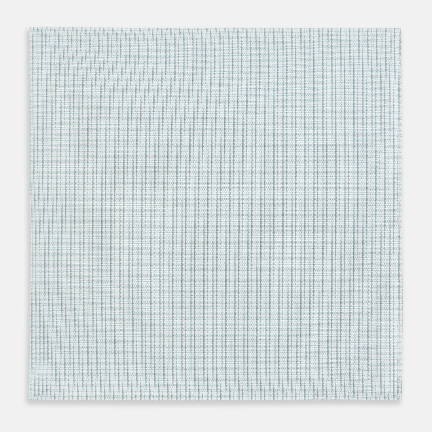 Green Shadow Grid Check Hand Rolled Handkerchief